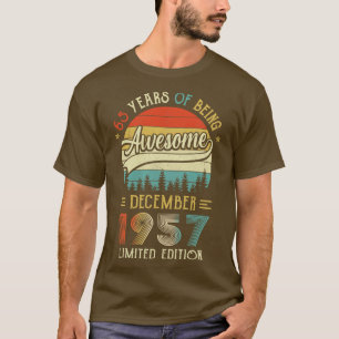 Geboren in december 1957 65e verjaardag, 1957 65 Y T-shirt