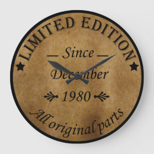 geboren in december 1980  verjaardag grote klok