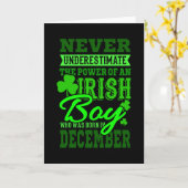 GEBOREN IN DECEMBER Birthday Irish Boy Mannen Dad Kaart (Gele Bloem)