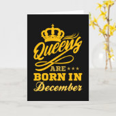 GEBOREN IN DECEMBER Birthday Queen Women Girls Kaart (Gele Bloem)