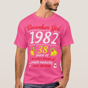 Geboren in December Meisje 1982 Gelukkige Verjaard T-shirt