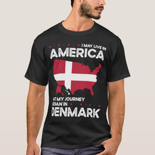 Geboren in Denemarken, Amerikaans staatsburgerscha T-shirt (Voorkant)