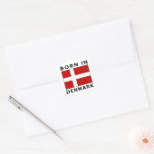 Geboren in Denemarken Zwart Vierkante Sticker (Envelop)