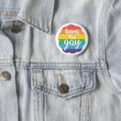 Geboren in deze Gay Ronde Button 5,7 Cm (In situ)