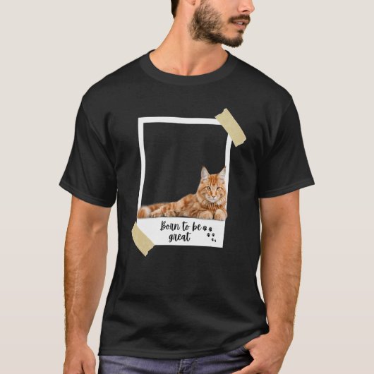 Geboren in deze geweldige Oranje Maine Coon Cat an T-shirt (Voorkant)
