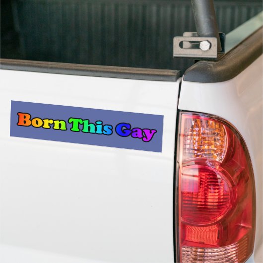 Geboren in deze homo bumpersticker (Op Truck)