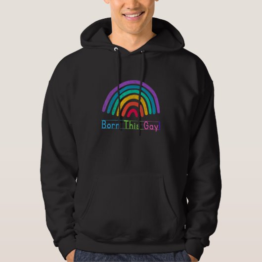 Geboren in deze homo hoodie (Voorkant)