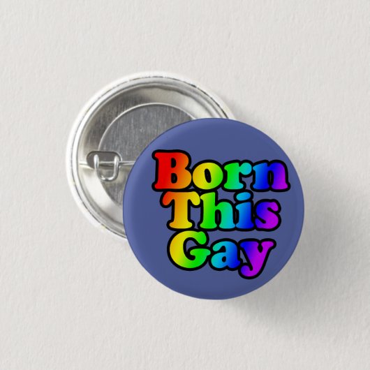 Geboren in deze homo ronde button 3,2 cm (Voorkant /achterkant)