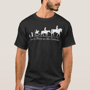 Geboren in Dressage Equestrian Horse Riders White T-shirt