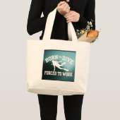 Geboren in duik grote tote bag (Voorkant (product))