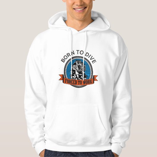 Geboren in duik hoodie (Voorkant)