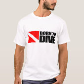 Geboren in duik t-shirt (Voorkant)
