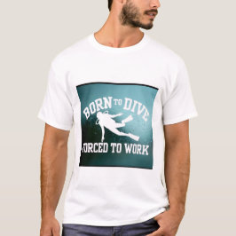 Geboren in duik t-shirt