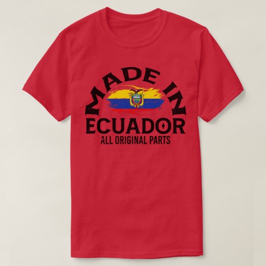 Geboren in Ecuador 1 T-shirt (Design voorkant)