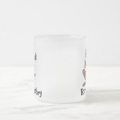 Geboren in een aap matglas koffiemok (Center)