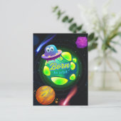 Geboren in een baan briefkaart (Staand voorkant)