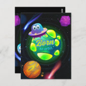 Geboren in een baan briefkaart (Voorkant / Achterkant)