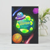 Geboren in een baan feestdagenkaart (Staand voorkant)