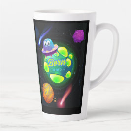 Geboren in een baan latte mok