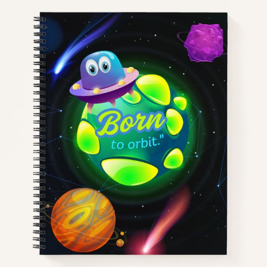 Geboren in een baan notitieboek (Voorkant)