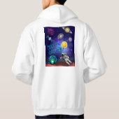 GEBOREN IN EEN BAAN OM DE AARDE HOODIE (Achterkant)