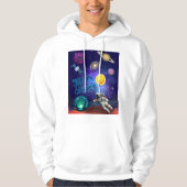 GEBOREN IN EEN BAAN OM DE AARDE HOODIE (Voorkant)