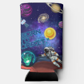 GEBOREN IN EEN BAAN OM DE AARDE SELTZER BLIKJESKOELER (Achterkant)