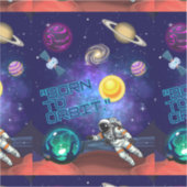 GEBOREN IN EEN BAAN OM DE AARDE STICKER (Voorkant)