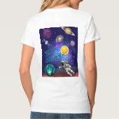 GEBOREN IN EEN BAAN OM DE AARDE T-SHIRT (Achterkant)