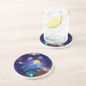 GEBOREN IN EEN BAAN OM DE AARDE ZANDSTEEN ONDERZETTER (Zijkant)