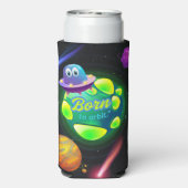 Geboren in een baan seltzer blikjeskoeler (Seltzer Achterkant)