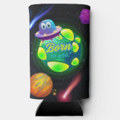 Geboren in een baan seltzer blikjeskoeler (Achterkant)