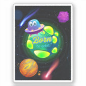 Geboren in een baan sticker (Voorkant)