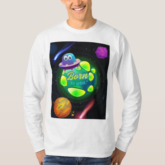 Geboren in een baan t-shirt (Voorkant)