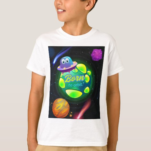 Geboren in een baan t-shirt (Voorkant)