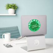 GEBOREN IN EEN BAR 1775 STICKER (Laptop op bureau)
