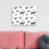 Geboren in een Barn Canvas Print (Insitu (Woonkamer))