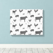 Geboren in een Barn Canvas Print (Insitu (Houten vloer))