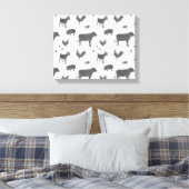 Geboren in een Barn Canvas Print (Insitu (Slaapkamer))