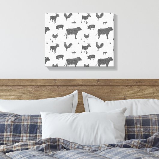 Geboren in een Barn Canvas Print (Insitu (Slaapkamer))