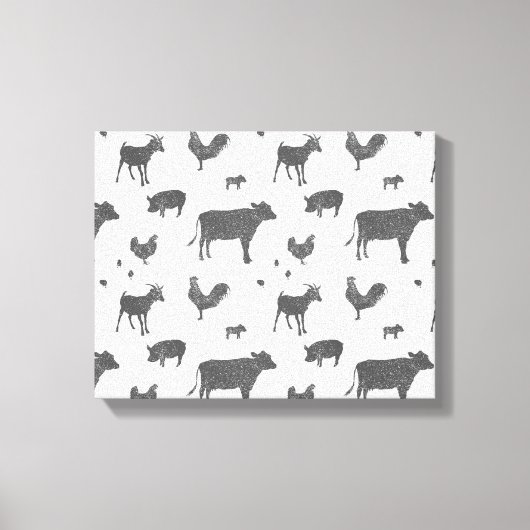 Geboren in een Barn Canvas Print (Voorkant)