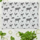 Geboren in een Barn Kitchen Towel Theedoek (Gevouwen)