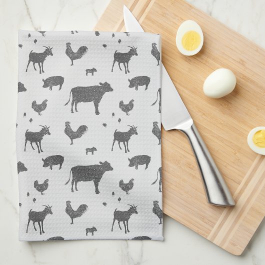 Geboren in een Barn Kitchen Towel Theedoek (Quarter Fold)