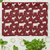 Geboren in een Barn Kitchen Towel voor donker Theedoek (Gevouwen)