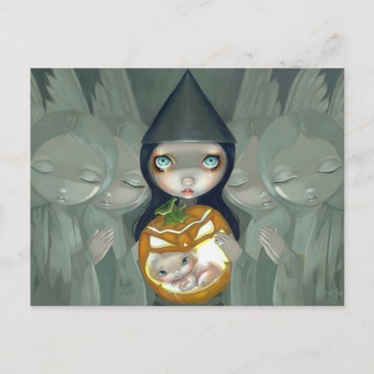 "Geboren in een pompoenBriefkaart" Briefkaart (Voorkant)