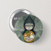 "Geboren in een pompoenButton" Ronde Button 5,7 Cm (Voorkant /achterkant)