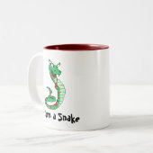 Geboren in een slang tweekleurige koffiemok (Voorkant links)