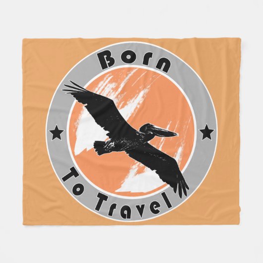 Geboren in een vlooiendeken fleece deken (Voorkant (Horizontaal))