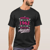 Geboren in februari 1962 op jaardag in Apparel T-shirt (Voorkant)