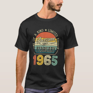 Geboren in februari 1965 57 jaar T-shirt Vintage 5